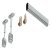 WithRobe Rail (Oval) 90D Curved Set Chrome