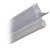 Shower Seal Bottom H-Profile with Bulb Seal Length 2010 mm Suitable for toughened glass doors 6-8 mm thick Transparent PVC finish