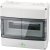 Small Distributor Box with Top Hat Rail Plastic Rated IP65 14 joint units 315 x 155 x 300 mm