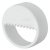 Suspension Fit Rectangle D27mm Half Plastic Wht