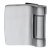 Slim Glass Door Hinge Suitable for Toughened Glass Doors 8-12 mm Thick Fernando Satin nickel plated finish
