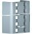 Supp Chnl Dbl Slot 1495mm PC Steel Silver Col