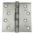 Butt Hinge 102 x 89 mm 304 Stainless Steel Phoenix Slimline Grade 13 BS EN 1935 Square corners satin stainless steel