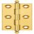 Butt Hinge Ball Finial 63 x 35 mm Brass Unwashered Length x width: 63 x 35 mm imitation bronze