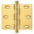 Butt Hinge Ball Finial 76 x 50 mm Brass Polished chrome plated