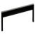U Pull Handle Zinc Alloy Matte Black 28.5x492mm Fixing Centres