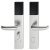 Door Terminal Set for Hotel Guest Room Doors DT 700 Dialock J-shaped lever handle satin stainless steel