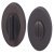 WC Release and Inside Turn Round Ø 52 mm Zinc Alloy RO12 Brushed black nickel