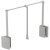 Pull Down Wardrobe Rail for Internal Wardrobe Width 770-1200 mm 2004 Installed height 850 mm Chrome plated steel rail black plastic housing and connecting parts chrome plated pull rod