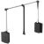 Pull Down Wardrobe Rail for Installed Height 850 mm 2004 Steel wardrobe rail plastic pull rod housing and connecting parts For internal wardrobe width 440-610 mm chrome plated steel rail black plastic housing and connecting parts chrome plated pull rod