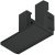 Loox5 1103 Profile Endcaps Rectangle Plastic Black