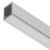 Aluminium Profile for Surface Mounting Loox5 LED Flexible Strip Lights 2101 Length 3000 mm depth 10.7 mm diffuser width 13 mm Silver coloured