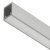 Aluminium Profile for Surface Mounting Loox5 LED Flexible Strip Lights 2102 Length 3000 mm depth 12 mm diffuser width 11 mm Silver coloured