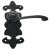 Lever Handles on Backplates Cast Iron Fleur-De-Lys Black antique Backplate for latch
