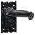 Lever Handles on Backplates Cast Iron Wessex Black antique Backplate for latch