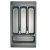 Plastic Cutlery Insert Depth 423 mm to Suit Matrix Box S Drawer Systems For cabinets with 18/19 mm board thickness Width 351 for cabinet width 450 mm anthracite
