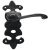 Lever Handles on Backplates Cast Iron Fleur-De-Lys Black antique Backplate for bathroom lock
