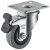 D50mm Castor Swivel with Brake Plastic Galvanised