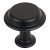 Land Knob Zinc Alloy Matte Black D40x33mm