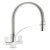 Mixer Tap Dual Lever with Pull Out Spray C-Spout Abode Genio Professional Polished chrome - AT2071