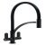 Mixer Tap Dual Lever with Pull Out Spray C-Spout Abode Genio Professional Matt black - AT2183