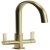 Mixer Tap Dual Lever C-Spout Abode Pico Brushed brass - AT2045