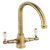Mixer Tap Dual Lever C-Spout Abode Ludlow Antique brass - AT1028