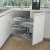 Corner Unit Swing Out Complete Set For cabinet width: 900/1000 mm White/Chrome baskets Left hand