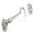 Cabin Hook and Eye Standard Pattern Brass Length 305 mm satin chrome