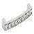 Crystal D Pull Handle Zinc Alloy Polished Chrome 96mm Fixing Centres