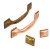 Shapes D Handle Zinc Alloy Antique Copper 128mm Fixing Centres