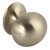 Oval Knob Zinc Alloy Stainless Steel Effect 25x36mm