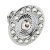 Diamond Knob Swarovski Zinc Alloy Polished Chrome D45mm
