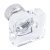 Glacio Knob Zinc/Gls Clr/Nickel D35x33mm