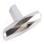 Steel.Vincent T Knob Zinc Alloy Polished Nickel 64x37mm