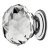 Harley Knob Glass/Brass Polished Chrome D30x41mm