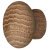Turned EndGrain Knob Unfin Oak D34x28mm