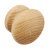 Turned EndGrain Knob Unfin Oak D44x30mm