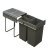 Tek PO 400 Bin Hinged 2x10+20L Dark Grey