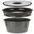 WithT Rectangle Bin D276mm 13L Plastic Black/SSS