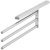 Towel Rail 3-Arm 465mm Aluminium/Plastic Silver Ano
