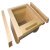PO Veg Basket Set 600mm Lacq Oak/Steel Steel