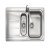 Rectangle Glendale GL9502 1.5B Sink Rev Stainless Steel