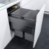 Pull Out Waste Bin 600 mm Vauth-Sagel VS ENVI Space XX Pro S / Pro With synchronised over extension runners For cabinet width 600 mm depth 515 mm 2x 44 litres - silver - view 3