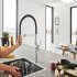 Grohe Essense Pro Mix Sgl Lvr PO Brushed Stainless Steel - view 2
