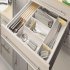 Plastic Cutlery Insert for Nominal Depth 500 mm for Cabinet Width 300-1000 mm With horizontal cutlery compartments Size 30/60 for cabinet width 300 mm - view 3