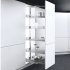 Pull Out Larder Unit Saphir Mesh Chrome Wire Baskets VS TAL Larder For cabinet width 400 mm installed height 1450-1700 mm 4 baskets included 547.49.523