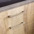 Bar Handle Aluminium Fixing Centres 160-1178 mm Graf 2 Stainless steel effect length 1200 mm hole centres 1178/589 mm - view 3