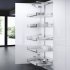 Swing Out Larder Unit For Cabinet Width 500-600 mm Artline Glass Side Baskets VS TAL Gate Centre mounting height adjustable For cabinet width 500 mm basket width 400 mm installed height 1700-1950 mm 5 baskets included 549.57.483