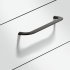 D Pull Handle Zinc Alloy Fixing Centres 64-320 mm Curly Matt black - fixing centres 320 mm - view 3